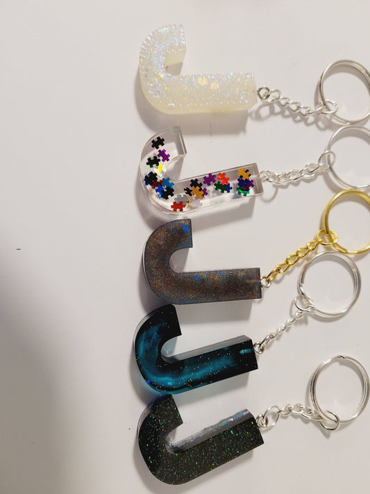 Letter J Keychain