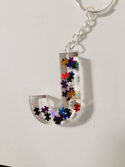 Letter J Keychain