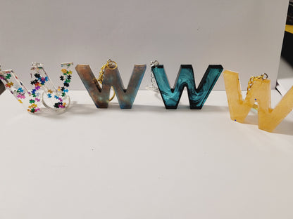 Letter W Keychain