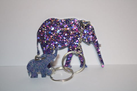 Mama & Baby Elephant Keychain