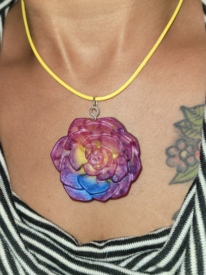 Multicolor Rose Necklace