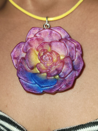 Multicolor Rose Necklace